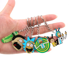 Load image into Gallery viewer, Rick And Morty Keychain Women and Men Key Chain Cute Anime Cartoon Kids Key Ring Gift Porte Clef