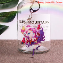 Load image into Gallery viewer, Game League of New Legends Keychain Cute Cartoon Figure Two-sided Acrylic LOL Riven/Yasuo Bag Pendant Car Key Charm Porte Clef