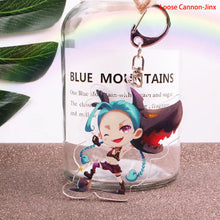 Load image into Gallery viewer, Game League of New Legends Keychain Cute Cartoon Figure Two-sided Acrylic LOL Riven/Yasuo Bag Pendant Car Key Charm Porte Clef