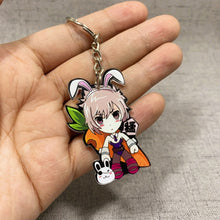 Load image into Gallery viewer, Game League of New Legends Keychain Cute Cartoon Figure Two-sided Acrylic LOL Riven/Yasuo Bag Pendant Car Key Charm Porte Clef