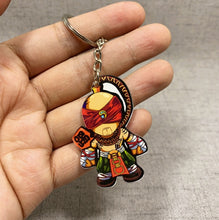 Load image into Gallery viewer, Game League of New Legends Keychain Cute Cartoon Figure Two-sided Acrylic LOL Riven/Yasuo Bag Pendant Car Key Charm Porte Clef
