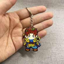 Load image into Gallery viewer, Game League of New Legends Keychain Cute Cartoon Figure Two-sided Acrylic LOL Riven/Yasuo Bag Pendant Car Key Charm Porte Clef