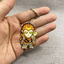 Load image into Gallery viewer, Game League of New Legends Keychain Cute Cartoon Figure Two-sided Acrylic LOL Riven/Yasuo Bag Pendant Car Key Charm Porte Clef