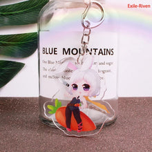 Load image into Gallery viewer, Game League of New Legends Keychain Cute Cartoon Figure Two-sided Acrylic LOL Riven/Yasuo Bag Pendant Car Key Charm Porte Clef