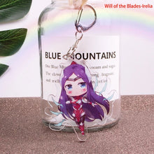 Load image into Gallery viewer, Game League of New Legends Keychain Cute Cartoon Figure Two-sided Acrylic LOL Riven/Yasuo Bag Pendant Car Key Charm Porte Clef