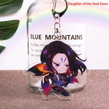 Load image into Gallery viewer, Game League of New Legends Keychain Cute Cartoon Figure Two-sided Acrylic LOL Riven/Yasuo Bag Pendant Car Key Charm Porte Clef