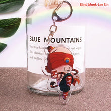 Load image into Gallery viewer, Game League of New Legends Keychain Cute Cartoon Figure Two-sided Acrylic LOL Riven/Yasuo Bag Pendant Car Key Charm Porte Clef