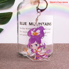 Load image into Gallery viewer, Game League of New Legends Keychain Cute Cartoon Figure Two-sided Acrylic LOL Riven/Yasuo Bag Pendant Car Key Charm Porte Clef