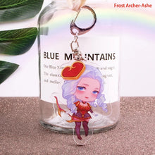 Load image into Gallery viewer, Game League of New Legends Keychain Cute Cartoon Figure Two-sided Acrylic LOL Riven/Yasuo Bag Pendant Car Key Charm Porte Clef