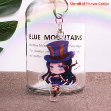 Load image into Gallery viewer, Game League of New Legends Keychain Cute Cartoon Figure Two-sided Acrylic LOL Riven/Yasuo Bag Pendant Car Key Charm Porte Clef