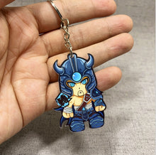 Load image into Gallery viewer, Game League of New Legends Keychain Cute Cartoon Figure Two-sided Acrylic LOL Riven/Yasuo Bag Pendant Car Key Charm Porte Clef
