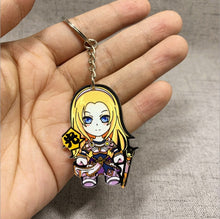 Load image into Gallery viewer, Game League of New Legends Keychain Cute Cartoon Figure Two-sided Acrylic LOL Riven/Yasuo Bag Pendant Car Key Charm Porte Clef