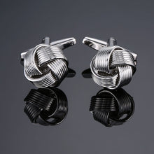 Load image into Gallery viewer, Factory direct sale men French shirt cufflinks wholesale quality copper material gold silver blue black purple twist CuffLinks