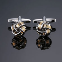 Load image into Gallery viewer, Factory direct sale men French shirt cufflinks wholesale quality copper material gold silver blue black purple twist CuffLinks