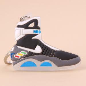 Back To The Future II Glow In The Dark Air Mag Keychain Mini 90 Shoe Key Chain Woman Men Gift Sneaker Bryant KD 8 Key Ring