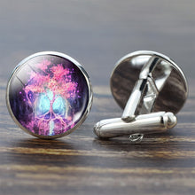Load image into Gallery viewer, Tree of Life Cufflinks for Men Best Man Cufflinks Set Cufflinks Wedding Life Tree Suit Shirt Silver Cuff Links Men Accessories
