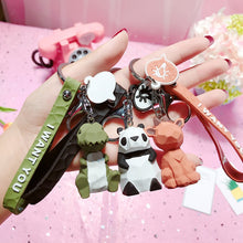 Load image into Gallery viewer, 2019  New Fashion Cute Dinosaur Keychain Key Ring Cat Fashion Cartoon Key Chain Creative Car Bag Phone Key Ring
