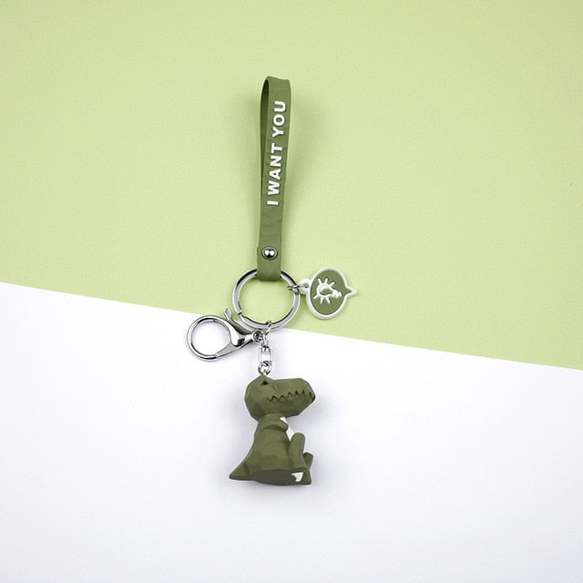2019  New Fashion Cute Dinosaur Keychain Key Ring Cat Fashion Cartoon Key Chain Creative Car Bag Phone Key Ring