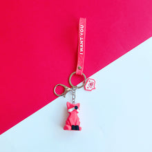 Load image into Gallery viewer, 2019  New Fashion Cute Dinosaur Keychain Key Ring Cat Fashion Cartoon Key Chain Creative Car Bag Phone Key Ring
