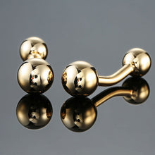 Load image into Gallery viewer, Factory direct sales wholesale French shirt cuff Cufflink button gold silver men fashion brand double leather Cufflinks
