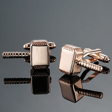 Load image into Gallery viewer, Factory direct sales wholesale French shirt cuff Cufflink button gold silver men fashion brand double leather Cufflinks
