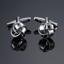 Load image into Gallery viewer, Factory direct sale men French shirt cufflinks wholesale quality copper material gold silver blue black purple twist CuffLinks
