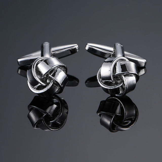 Factory direct sale men French shirt cufflinks wholesale quality copper material gold silver blue black purple twist CuffLinks