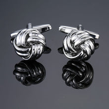 Load image into Gallery viewer, Factory direct sale men French shirt cufflinks wholesale quality copper material gold silver blue black purple twist CuffLinks
