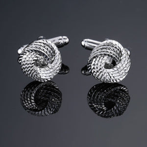 Factory direct sale men French shirt cufflinks wholesale quality copper material gold silver blue black purple twist CuffLinks