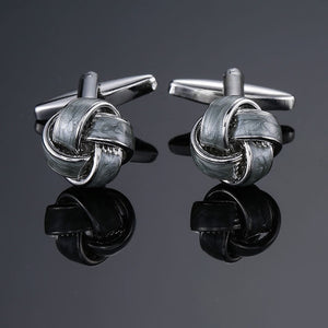 Factory direct sale men French shirt cufflinks wholesale quality copper material gold silver blue black purple twist CuffLinks