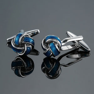 Factory direct sale men French shirt cufflinks wholesale quality copper material gold silver blue black purple twist CuffLinks