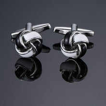 Load image into Gallery viewer, Factory direct sale men French shirt cufflinks wholesale quality copper material gold silver blue black purple twist CuffLinks
