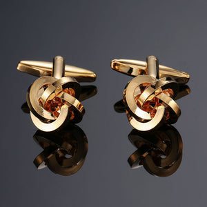Factory direct sale men French shirt cufflinks wholesale quality copper material gold silver blue black purple twist CuffLinks